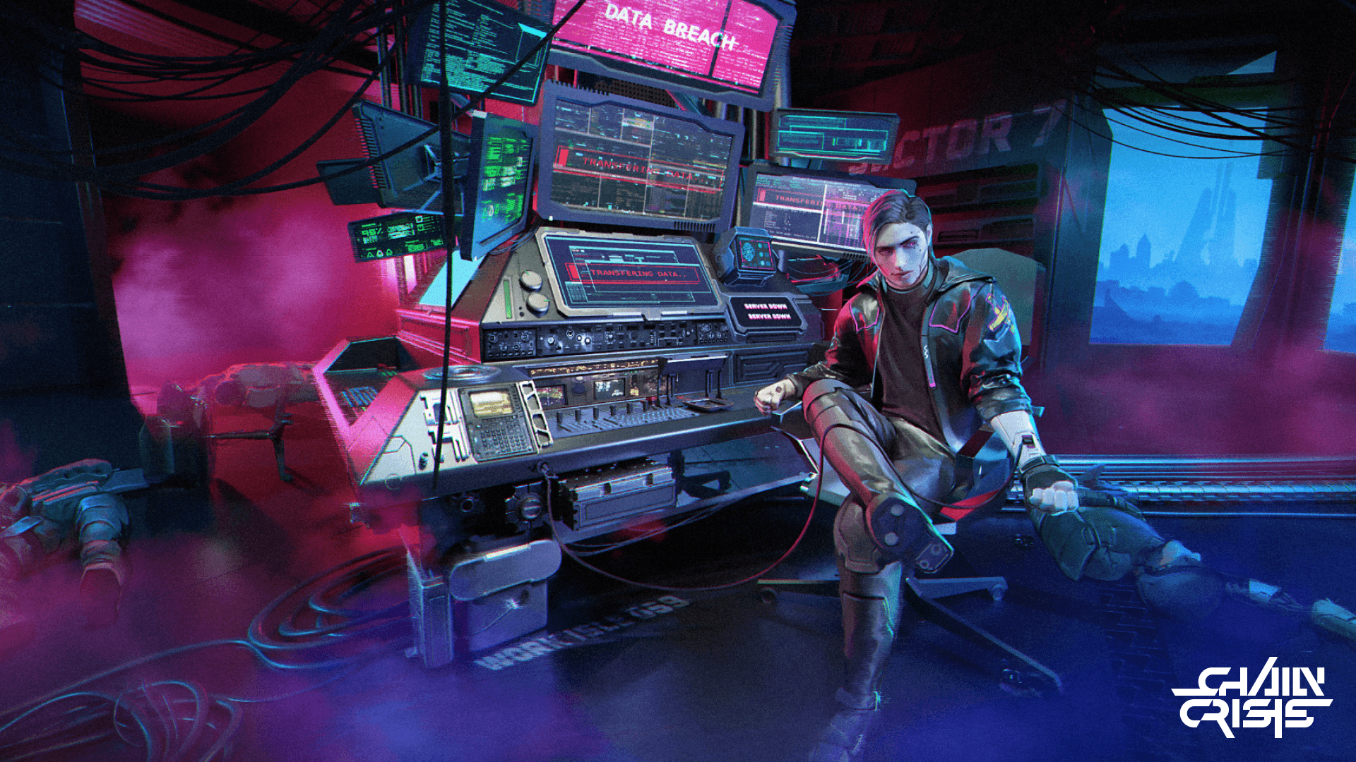 A hacker character, later replaced with Jack in later development stages.